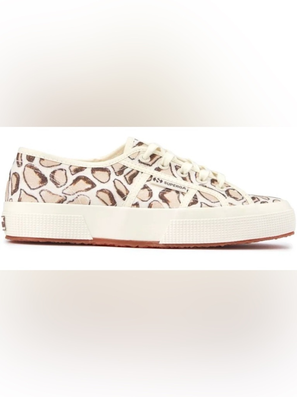 Superga 2750 Giraffa Print Sneakers Beige Natural Leopard Size 7.5 NWT - Picture 9 of 10